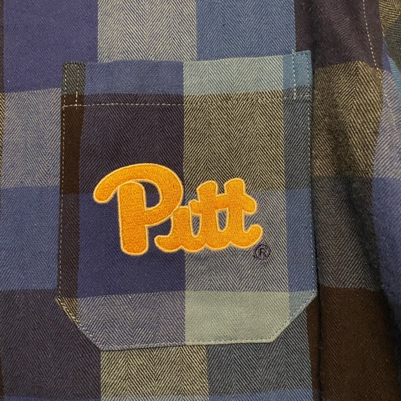 Mens Blue Pitt Flannel - Picture 3 of 5